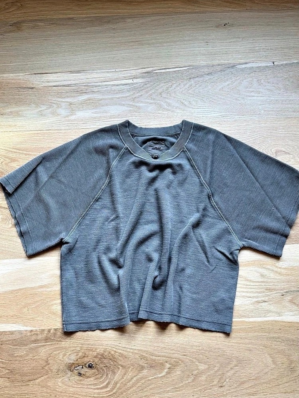 Aerie Short Sleeve Tee Gray Size Large